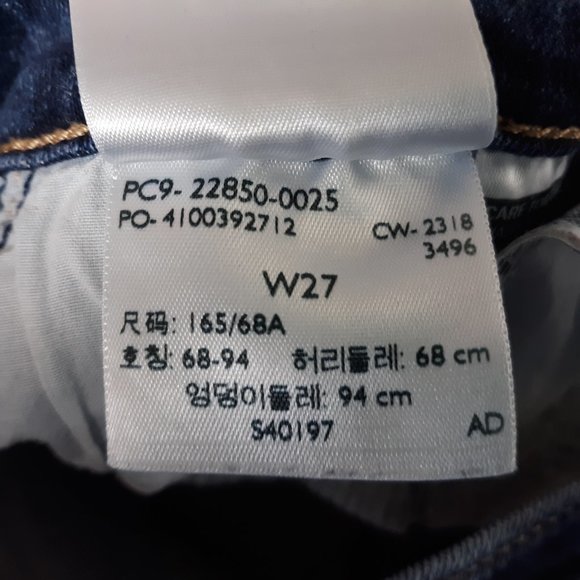 Levi's 721 Women's Jeans Size 27 High-Rise Skinny Distressed Medium Wash Blue - Picture 10 of 16